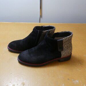 Beautifeel Womans Montana ankle boot black /creme blackand red accents sz8